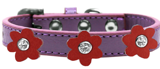 Flower Premium Collar Lavender With Red flowers Size 10