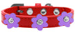 Flower Premium Collar Red With Lavender flowers Size 20