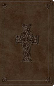 ESV Vest Pocket New Testament w/Psalms And Proverbs-Olive Celtic Cross Design TruTone