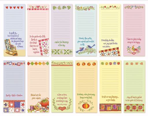 Magnetic Notepad-Seasonal/Quilt (Pack Of 12 Designs) (Pkg-12)