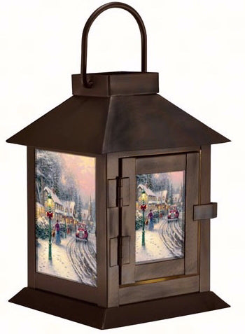 Lantern-Thomas Kinkade Village Christmas-LED w/Timer (6.4") (O/S INDEFINITELY)