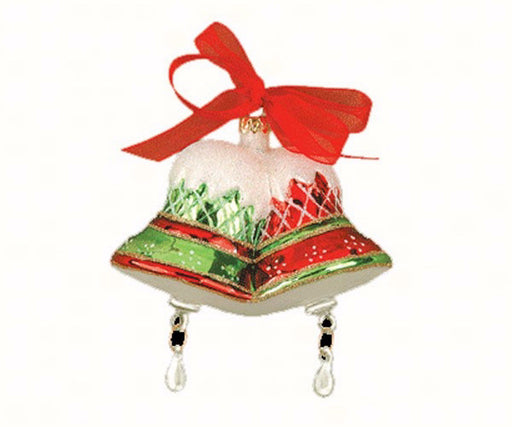 Ornament-Merry Bells-Red & Green (3")
