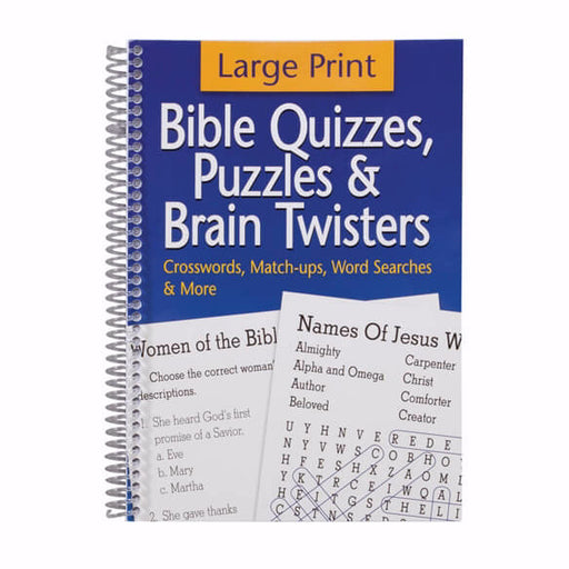 Bible Quizzes, Puzzles & Brain Twisters-Large Print