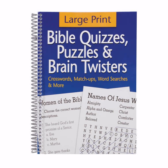 Bible Quizzes, Puzzles & Brain Twisters-Large Print