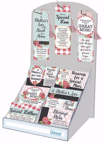 Pass It On Cards And VerseMarks-Mother's Day w/Display (11") 9 Asst (336 Pieces) (Pkg-336)