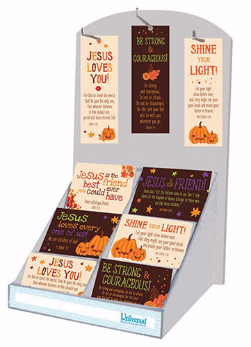 Pass It On Cards And Bookmarks-Trick Or Treat Bible Basics w/Display (11") 9 Asst (336 Pieces) (Pkg-336)