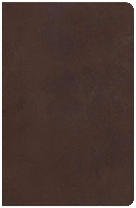 NKJV Large Print Personal Size Reference Bible-Brown Genuine Leather Indexed