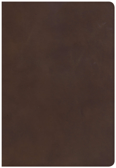 NKJV Super Giant Print Reference Bible-Brown Genuine Leather