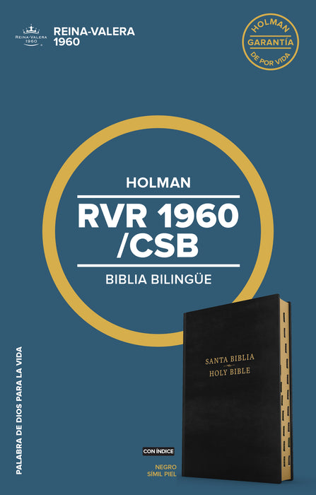 Span-RVR 1960/CSB Bilingual Bible-Black Imitation Leather Indexed