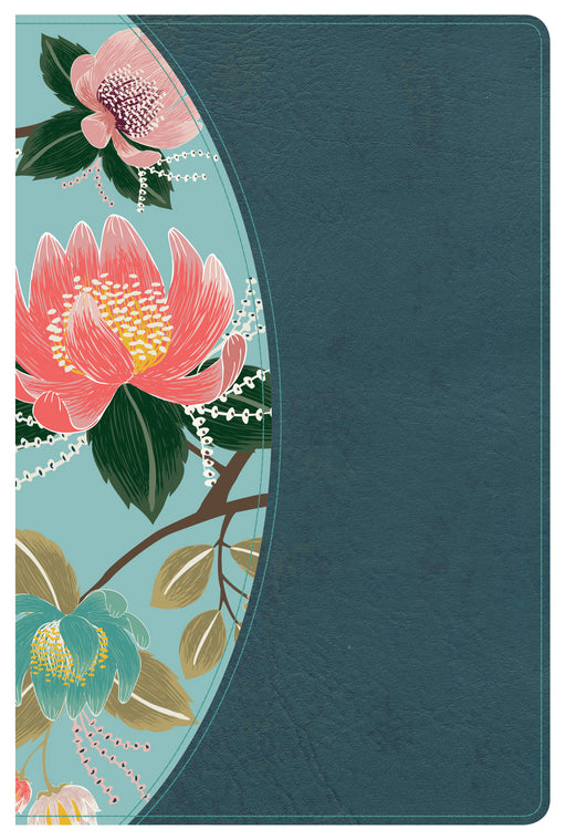 CSB Study Bible For Women-Teal/Sage Floral LeatherTouch
