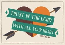 Postcard-Trust In The Lord (6 x 4.25) (Pack Of 6) (Pkg-6)
