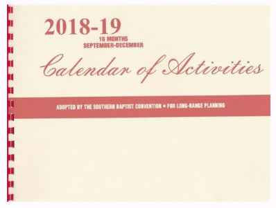 Calendar-Calendar Of Activities 2018-19 (16 Months)