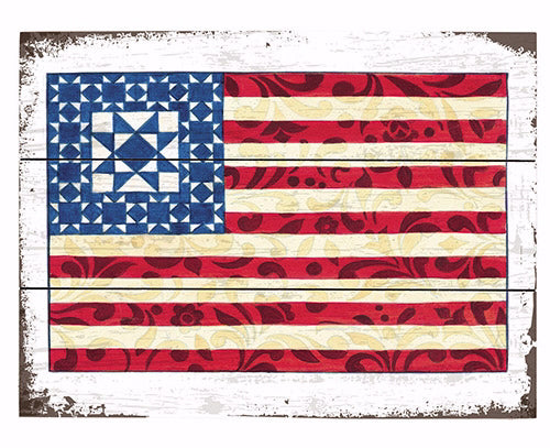 Wood Pallet Sign-Jim Shore-God Bless America (11.75" x 15.75")
