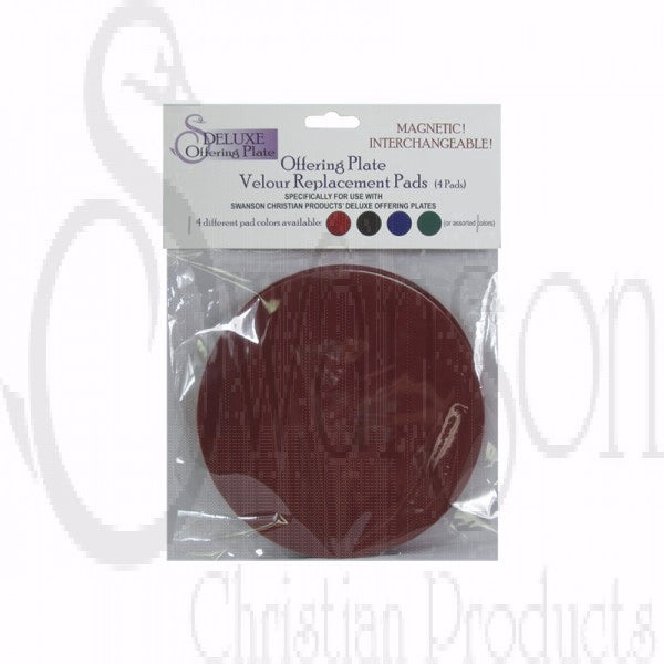Offering Plate Replacement Pads-Garnet Red (Set Of 4)