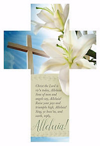 Bookmark-Christ The Lord Is Risen Today (Words Of Charles Wesley) (Die-Cut Cross) (Pack Of  25)  (Pkg-25)