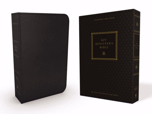 KJV Minister's Bible (Comfort Print)-Black Genuine Leather
