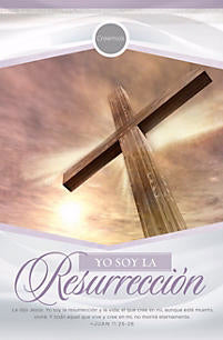 Span-Bulletin-Easter: I Am The Resurrection (Yo Soy La Resurreciu00f3n) (John 11:25-26) (Pack Of 100) (Pkg-100)