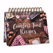Easel Recipe Book-Comfort Food Recipes (24 Recipes & 24 Blank Recipe Cards)