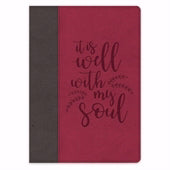 Scripture Faux Leather Journal-It Is Well
