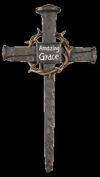 Wall Cross-Nail & Thorn Amazing Grace (7.75 x 13.75)