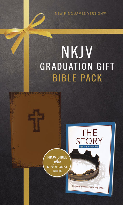 NKJV Graduation Gift Bible Pack For Him-Brown Leathersoft