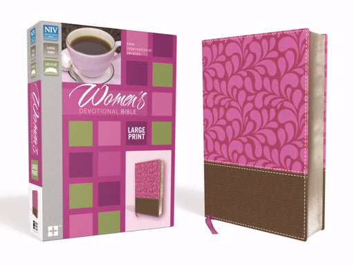 NIV Women's Devotional Bible/Large Print-Chocolate/Orchid Leathersoft
