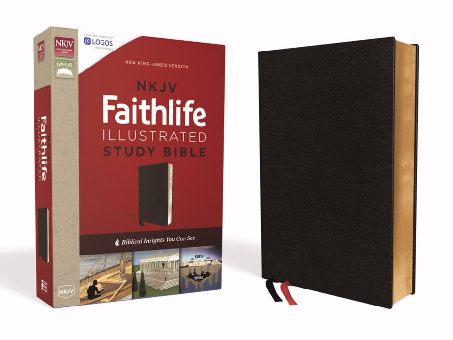 NKJV Faithlife Illustrated Study Bible-Black Premium Bonded Leather