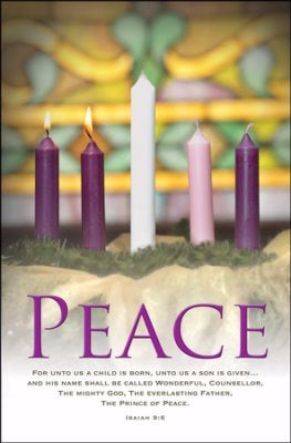 Bulletin-Advent Week 2: Peace (Isaiah 9:6) (Pack Of 100) (Pkg-100)