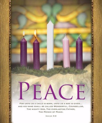 Bulletin-Advent Week 2: Peace (Isaiah 9:6)-Legal Size (Pack Of 100) (Pkg-100)