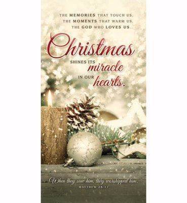 Offering Envelope-Christmas Shines Its Miracle (Matthew 28:17) (Pack Of 100) (Pkg-100)