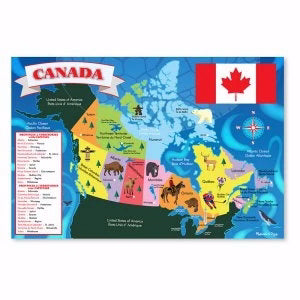 Puzzle-Canada Map Floor Puzzle (48 Pieces) (Ages 3+)