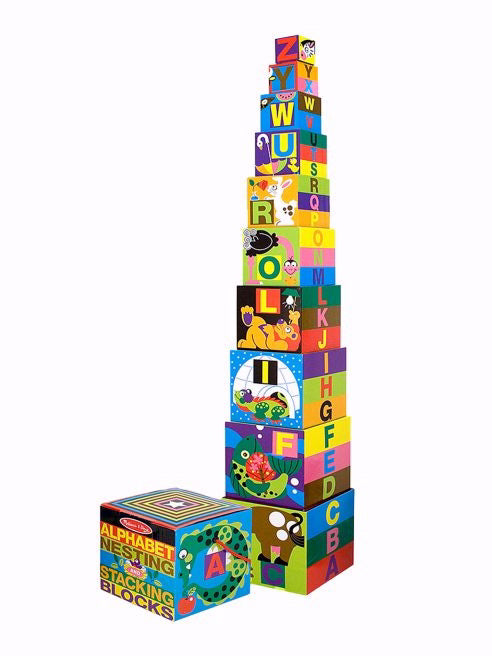Alphabet Nesting And Stacking Blocks (10 Pieces) (Ages 2+)