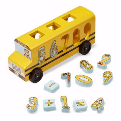Number Matching Math Bus (19 Pieces) (Ages 3+)