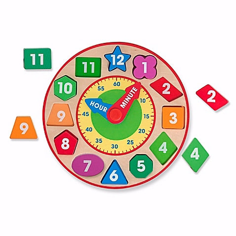 Shape Sorting Clock (13 Pieces) (Ages 3+)