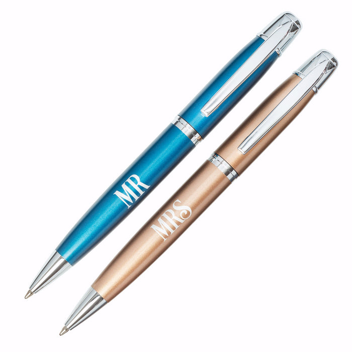 Mr. And Mrs. Pen Set w/Gift Box (Set Of 2)