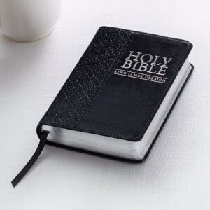 KJV Mini Pocket Bible-Black LuxLeather