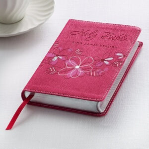 KJV Compact Bible-Pink LuxLeather