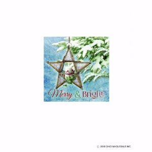 Canvas-Glass Star/Merry & Bright (Radiance Lighted