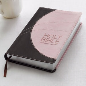 KJV Standard Size Gift Edition Bible-Brown/Pink Lu