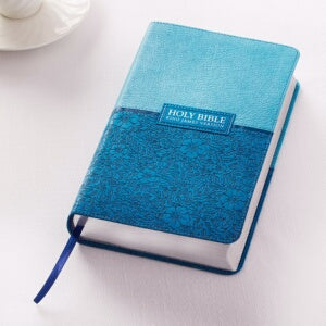 KJV Giant Print Bible-Blue/Teal LuxLeather