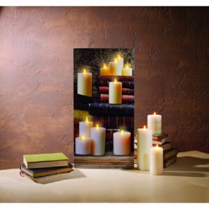 Canvas-Lighted Stacks Of Candles (Radiance Lighted