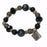 Faith & Prayer Bracelet-Prayer Box Black Bead (Str