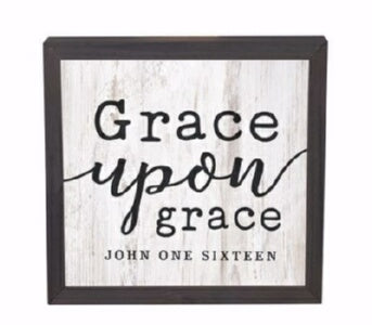 Farmhouse Frame Sign-Grace Upon Grace (10.75 x 10.