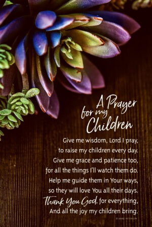 Plaque-Organic Brights-A Prayer For My Children (6