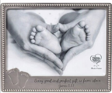 Photo Frame-Baby Footprints (Holds 5 x 7 Photo)