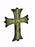 Wall Cross-Black Tip-The Truth-Green (17.75"H)