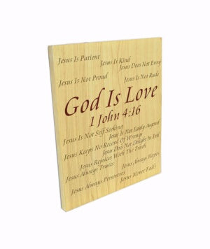 Wall Plaque-God Is Love (20" x 24.25")