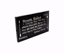 Wall Plaque-House Rules/Serve (22.5" x 13.5")