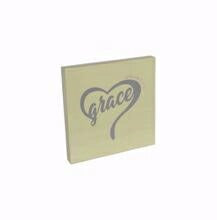 Wall Plaque-Handwriting-Heart Grace (12" x 12")