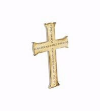Wall Cross-Iron Cross-Christ My Strength-Cream (18